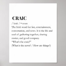 CRAIC : Impression de la signification amusante de