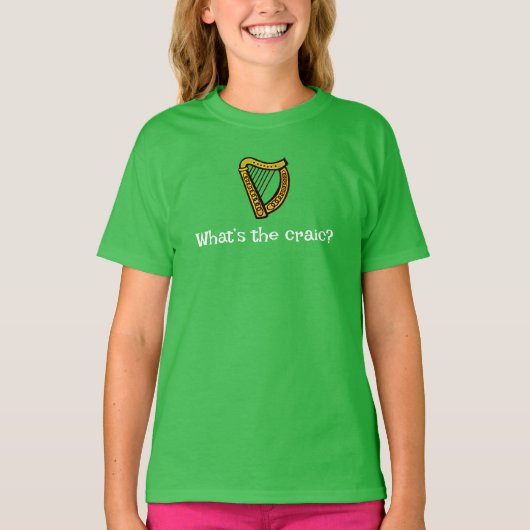 Craic kid green tee t-shirt (Voorkant)
