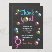 Craie de fille de fête d'anniversaire de carte de (Devant / Derrière)