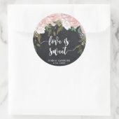 craie florale rose amour est mariage autocollant d (Sac)
