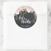 craie florale rose amour et merci autocollant mari (Sac)