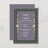 Craig Ancien Mariage Tartan RSVP (Devant / Derrière)