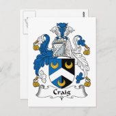 Craig Family Crest Briefkaart (Voorkant / Achterkant)