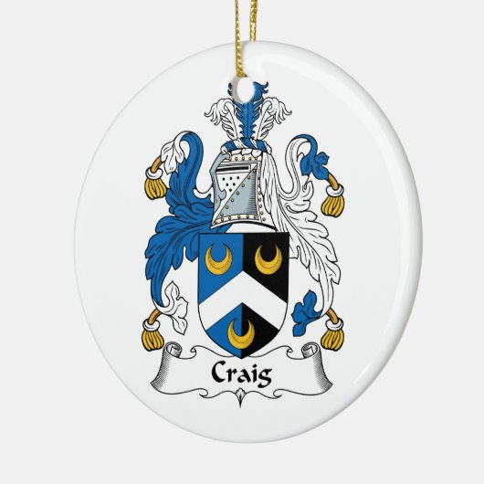 Craig Family Crest Keramisch Ornament (Links)