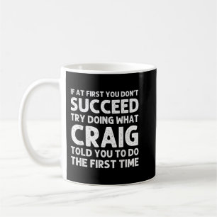 CRAIG Gift Name Personalized Birthday Funny Christ Koffiemok