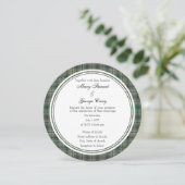 Craig Scottish Mariage Round Invitation (Debout devant)