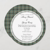 Craig Scottish Mariage Round Invitation (Devant / Derrière)