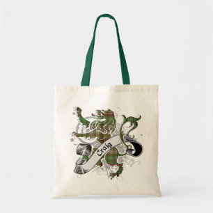 Craig Tartan Lion Tote Bag