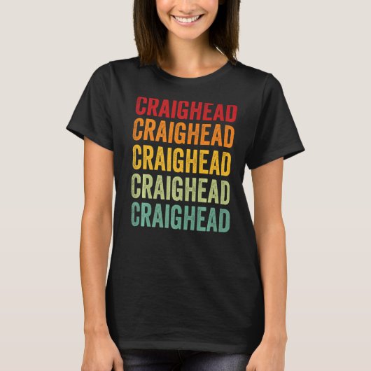 Craighead County Arkansas Rainbow Text T-shirt (Voorkant)
