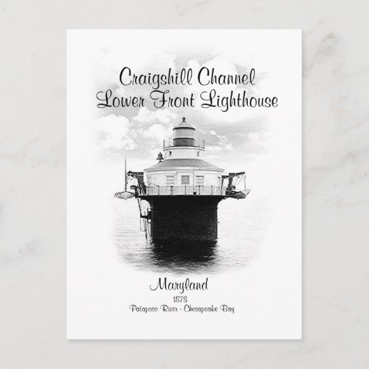 CRAIGSHILL CHANNEL LIGHHOUSE - BRIEFKAART (Voorkant)