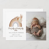 Craindre et merveilleusement fait Faire-part bébé (Devant / Derrière)