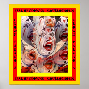 CRAINTE DE CLOWNS ~ PARANOIA ~ POSTER DE COULROPHO