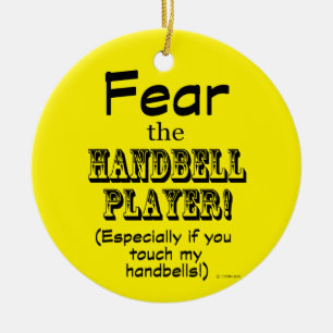 Crainte Le Joueur Handbell Ornement En Céramique