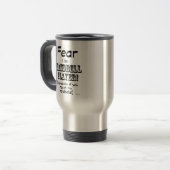 Crainte Le Joueur Handbell Voyage Mug (Devant gauche)