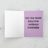 CRAINTE MAL CLOWN ANNIVERSAIRE FUNNY Carte de voeu (Intérieur)