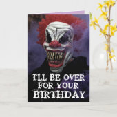 CRAINTE MAL CLOWN ANNIVERSAIRE FUNNY Carte de voeu (Fleur jaune)