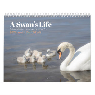 Crainte non écriture cygne calendrier photo