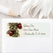 Cranberries et Étiquette de romarin (En situation)