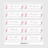 Cranberries Sprig Wedding Guest Adresetiketten Sticker (Vel)
