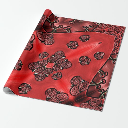 Cranberry Bazaar Cadeaupapier (Uitgerold)