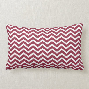 Cranberry Chevron Lumbar Pillow Kussen