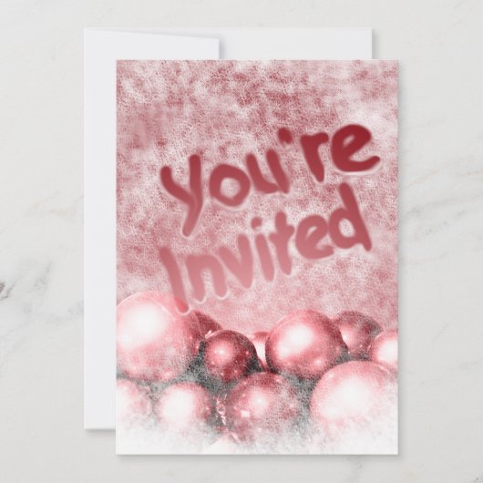 Cranberry Christmas Party Invitations personnalisé (Devant)