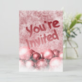 Cranberry Christmas Party Invitations personnalisé (Debout devant)