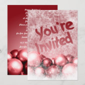Cranberry Christmas Party Invitations personnalisé (Devant / Derrière)