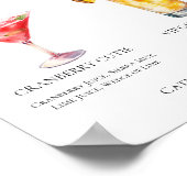 Cranberry Cutie Piña Colada Mocktails Menu Poster (Hoek)