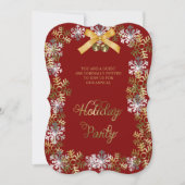 Cranberry Elegant Snowflake Corporate Invitation (Devant)