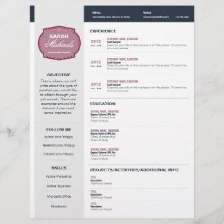 Cranberry Emblem Resume Persoonlijk Briefhoofd