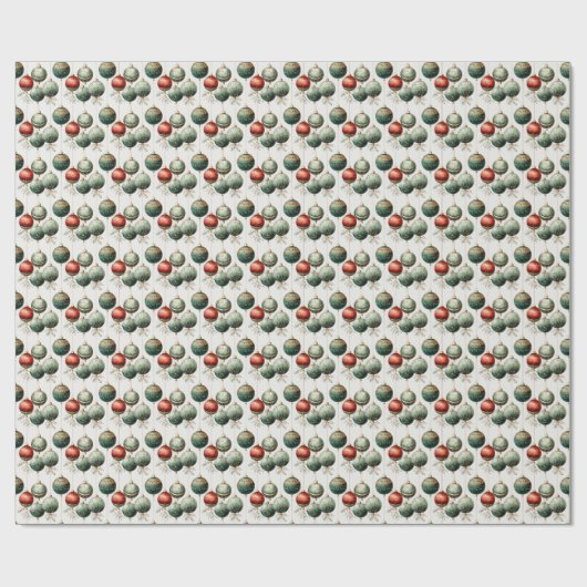 Cranberry en Pine: Radiance van rood en groen Cadeaupapier (Vlak)