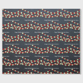 Cranberry en Popcorn Chalkboard Holiday Cadeaupapier (Vlak)