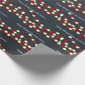Cranberry en Popcorn Chalkboard Holiday Cadeaupapier (Hoek)