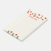 Cranberry en Popcorn Rustic Kerstmis Post-it® Notes (Schuin)