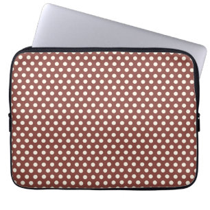 Cranberry en White Polka Dot Laptop Sleeve