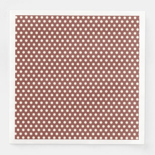 Cranberry en White Polka Dot Servet