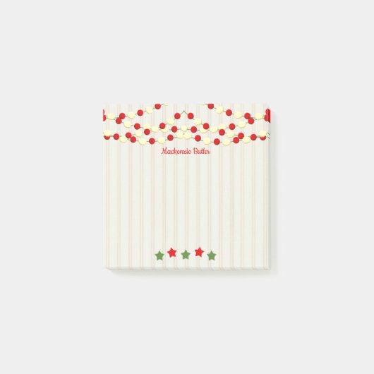 Cranberry et Popcorn Rustic Christmas Post-it Not (Devant)