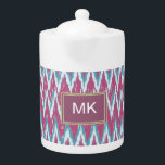 Cranberry et Turquoise Motif iKat ZigZag<br><div class="desc">Cranberry et iKat Turquoise Nous célébrons les nouvelles tendances de couleur 2013 dans ce motif de zigzag tribal iKat amusant - en utilisant les couleurs de la nouvelle PALETTE COULEUR 2013 - Nous avons laissé toutes les images utilisées dans ce design personnalisable - Vous pouvez jouer avec eux dans votre...</div>