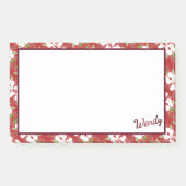 Cranberry Floral Post-it Notes pour Wendy ou vous (Devant)