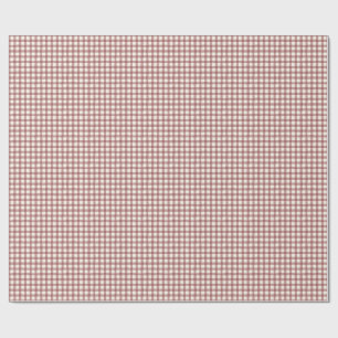 Cranberry Gingham Rode Marmer Cadeaupapier