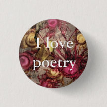 Cranberry "I Love Poetry"-Button