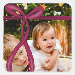 CRANBERRY LINTEN BOOG FOTO VIERKANTE STICKER