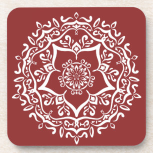 Cranberry Mandala Drankjes Onderzetter