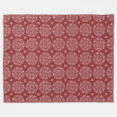 Cranberry Mandala Fleece Deken (Voorkant (Horizontaal))