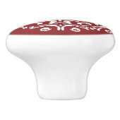 Cranberry Mandala Keramische Knop (Zijkant)