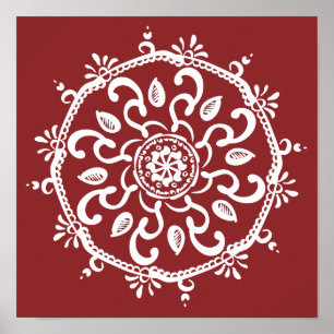 Cranberry Mandala Poster