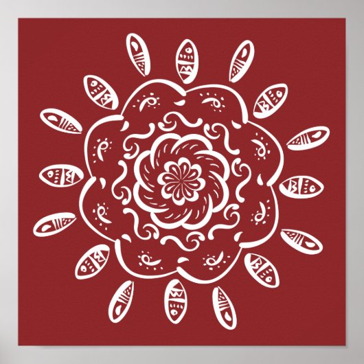 Cranberry Mandala Poster (Voorkant)