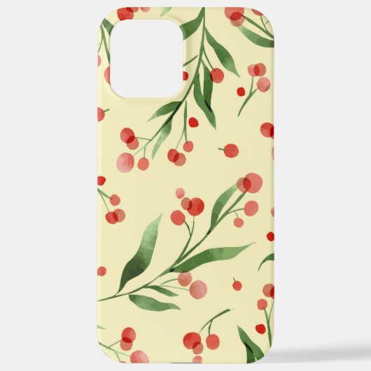 Cranberry Pattern Fruit and Natuur iPhone CASE Hoesje (Achterkant)
