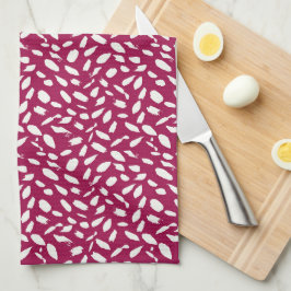 Cranberry-penseelstreken Theedoek